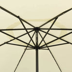Garden Parasol with LED Lights 400 cm Sand
