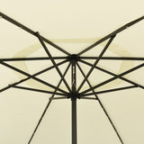 Garden Parasol with LED Lights 400 cm Sand - Top-Down View