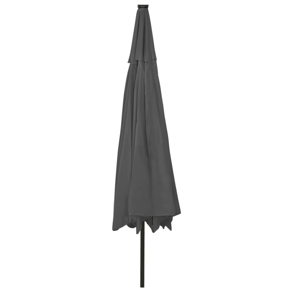 Garden Parasol with LED Lights 400 cm Anthracite