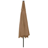 Garden Parasol with LED Lights 400 cm Taupe - 45-Degree Angle