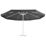 Replacement Fabric for Outdoor Parasol Anthracite 515 cm - Side View