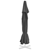 Replacement Fabric for Outdoor Parasol Anthracite 515 cm - Top-Down View