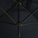 Double Garden Parasol with Steel Pole Anthracite 600x300 cm - 45-Degree Angle