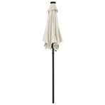 Garden Parasol with LED Lights Sand 200x211 cm Aluminium
