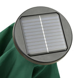Garden Parasol with LED Lights Green 200x211 cm Aluminium - Low Angle