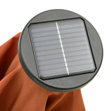 Garden Parasol with LED Lights Terracotta 200x211 cm Aluminium - Low Angle