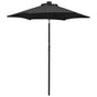 Garden Parasol with LED Lights Black 200x211 cm Aluminium