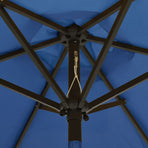 Garden Parasol with LED Lights Azure Blue 200x211 cm Aluminium