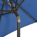Garden Parasol with LED Lights Azure Blue 200x211 cm Aluminium