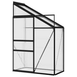 Greenhouse Anthracite Aluminium 1.38 m³ - Front View