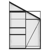 Greenhouse Anthracite Aluminium 1.38 m³ - Top-Down View