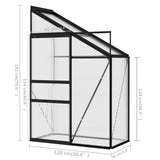 Greenhouse Anthracite Aluminium 1.38 m³ - Extra Image