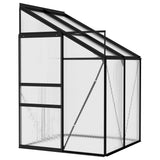 Greenhouse Anthracite Aluminium 2.59 m³ - Front View
