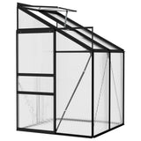 Greenhouse Anthracite Aluminium 2.59 m³ - Side View