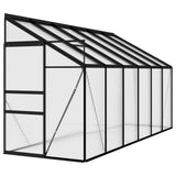 Greenhouse Anthracite Aluminium 7.44 m³ - Front View