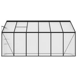 Greenhouse Anthracite Aluminium 7.44 m³ - Rear View