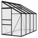 Greenhouse Anthracite Aluminium 5.24 m³ - Front View