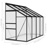 Greenhouse Anthracite Aluminium 5.24 m?