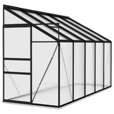 Greenhouse Anthracite Aluminium 6.5 m³ - Front View