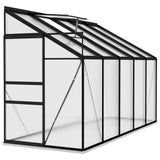 Greenhouse Anthracite Aluminium 6.5 m³ - Side View