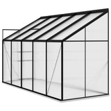 Greenhouse Anthracite Aluminium 6.5 m³ - Close-Up Angle