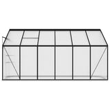 Greenhouse Anthracite Aluminium 7.77 m³ - Rear View