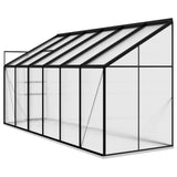 Greenhouse Anthracite Aluminium 7.77 m³ - Close-Up Angle