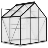 Greenhouse Anthracite Aluminium 2.47 m² - Rear View