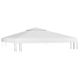 2-Tier Gazebo Top Cover 310 g/m² 3x3 m White - Front View