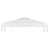 2-Tier Gazebo Top Cover 310 g/m² 3x3 m White - Side View