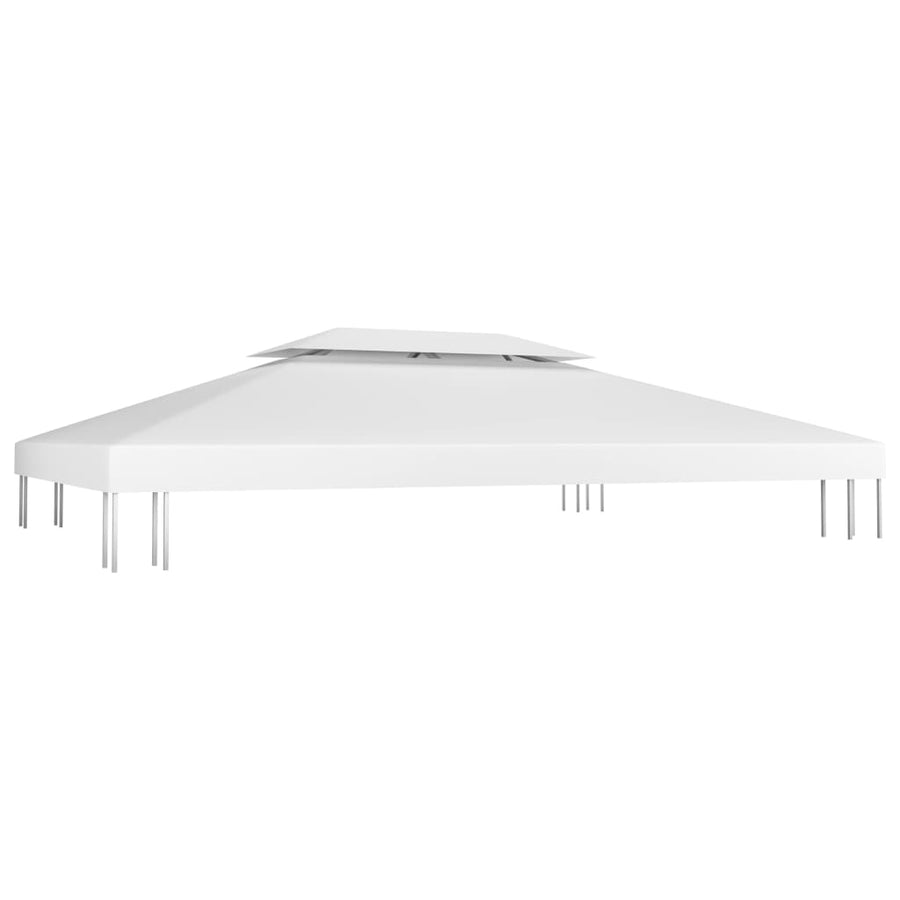 2-Tier Gazebo Top Cover 310 g/m² 4x3 m White