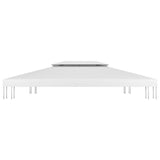 2-Tier Gazebo Top Cover 310 g/m² 4x3 m White