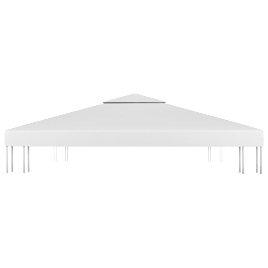2-Tier Gazebo Top Cover 310 g/m² 4x3 m White