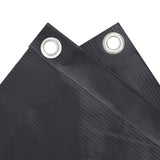 Balcony Screen Anthracite 120x400 cm Oxford Fabric - 45-Degree Angle