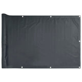 Balcony Screen Anthracite 120x600 cm Oxford Fabric - Front View