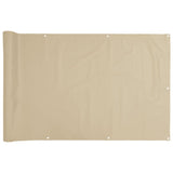 Balcony Screen Beige 120x300 cm Oxford Fabric - Front View