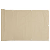 Balcony Screen Beige 120x400 cm Oxford Fabric