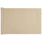Balcony Screen Beige 120x400 cm Oxford Fabric