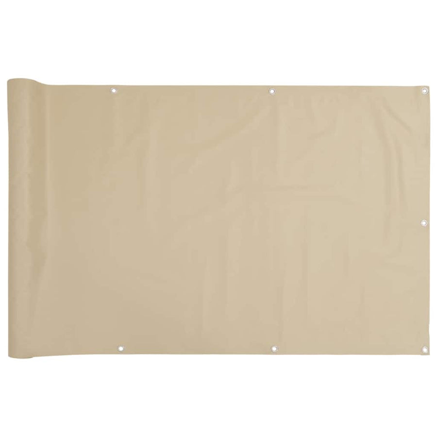 Balcony Screen Beige 120x400 cm Oxford Fabric