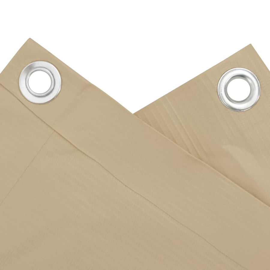 Balcony Screen Beige 120x400 cm Oxford Fabric