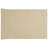 Balcony Screen Beige 120x600 cm Oxford Fabric