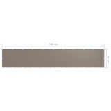 Balcony Screen Taupe 90x500 cm Oxford Fabric - 45-Degree Angle