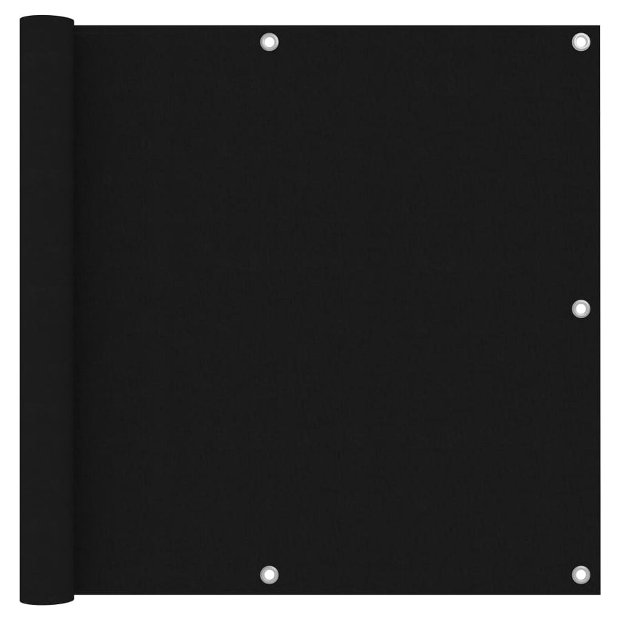 Balcony Screen Black 90x300 cm Oxford Fabric