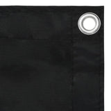 Balcony Screen Black 90x400 cm Oxford Fabric - Side View