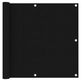 Balcony Screen Black 90x600 cm Oxford Fabric
