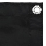 Balcony Screen Black 120x600 cm Oxford Fabric - Side View