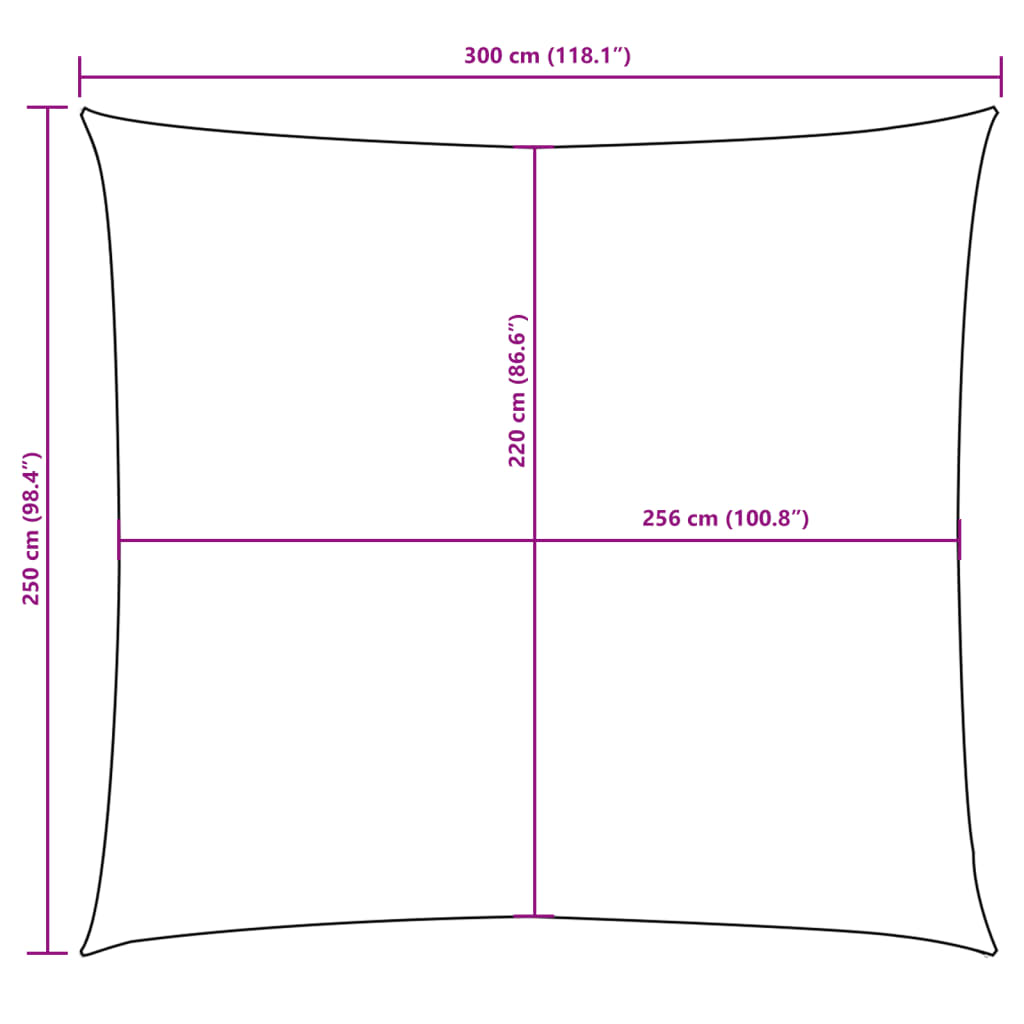 Sunshade Sail Oxford Fabric Rectangular 2.5x3 m Anthracite