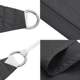 Sunshade Sail Oxford Fabric Rectangular 3x4 m Anthracite - Close-Up Angle