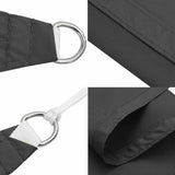 Sunshade Sail Oxford Fabric Rectangular 4x7 m Anthracite - Close-Up Angle