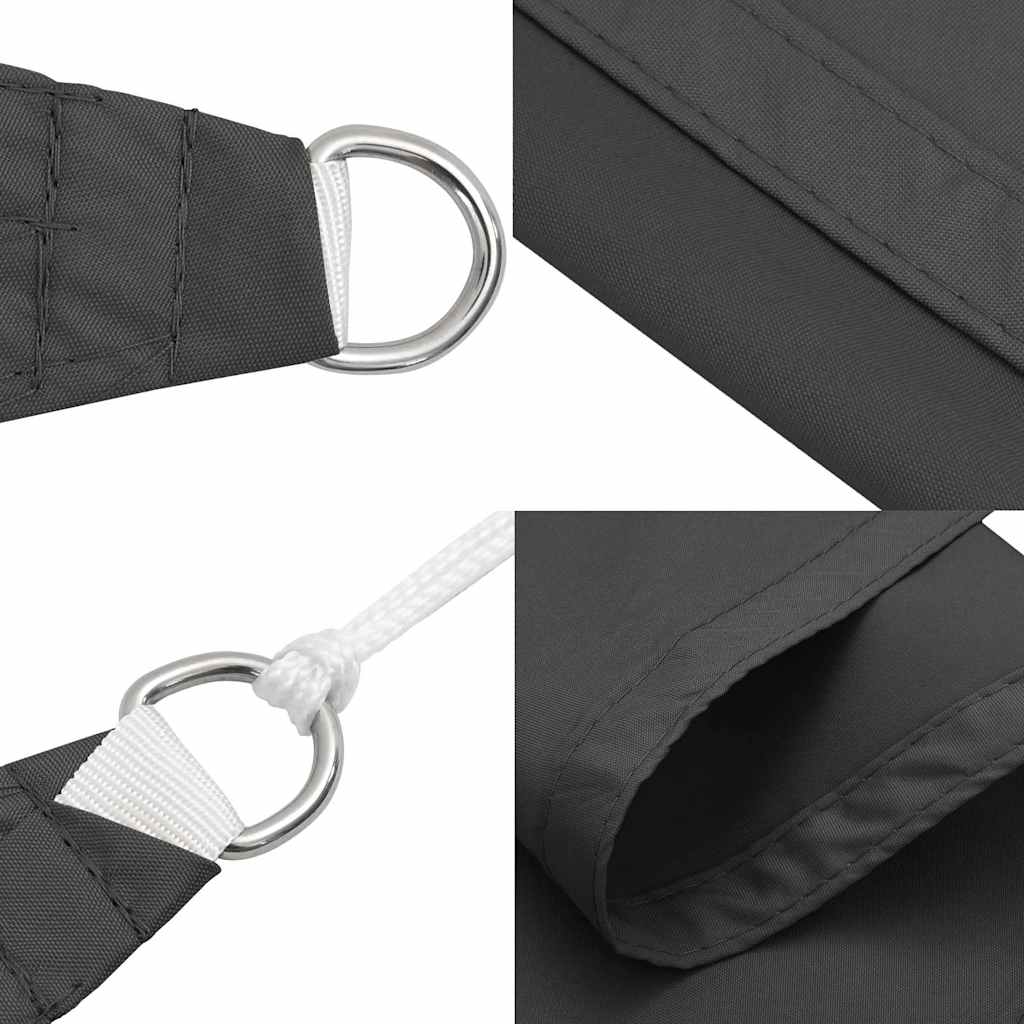 Sunshade Sail Oxford Fabric Triangular 3x3x3 m Anthracite